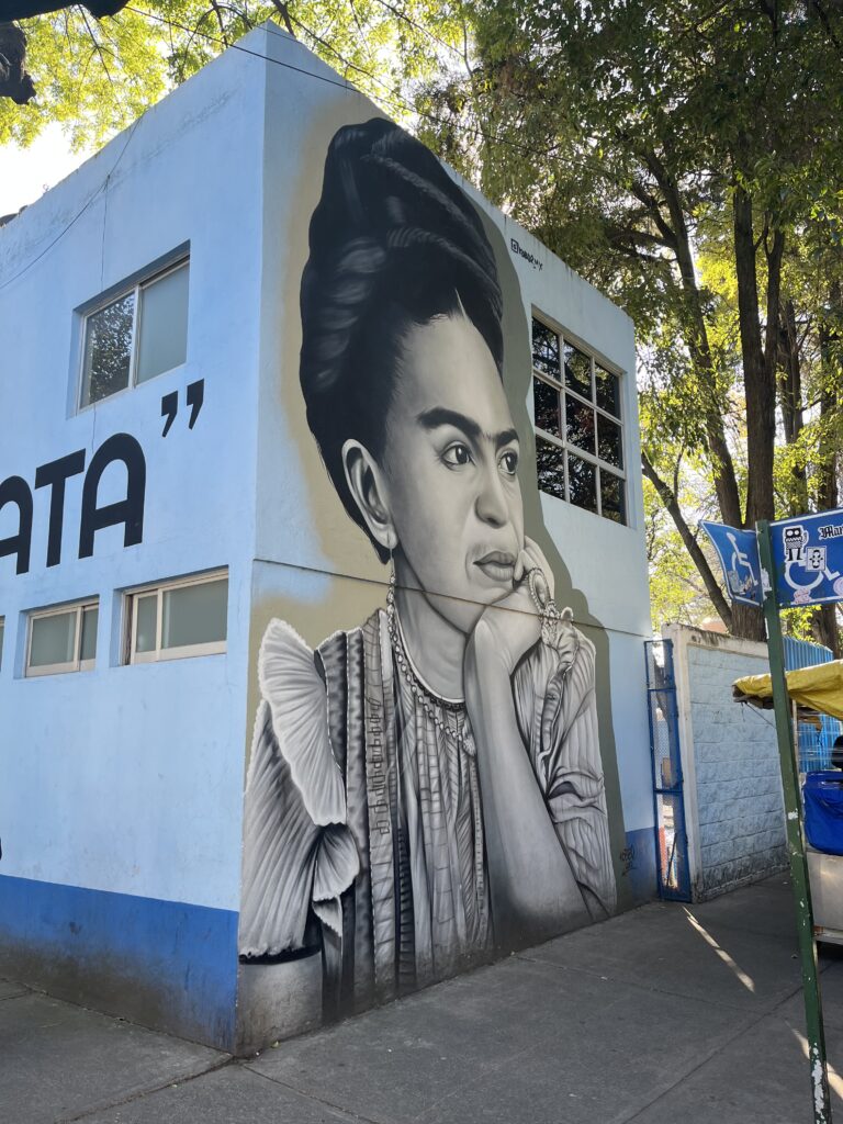 Mural of Frida Kahlo in Mexico City