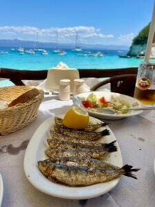 Sardines on Vrika beach